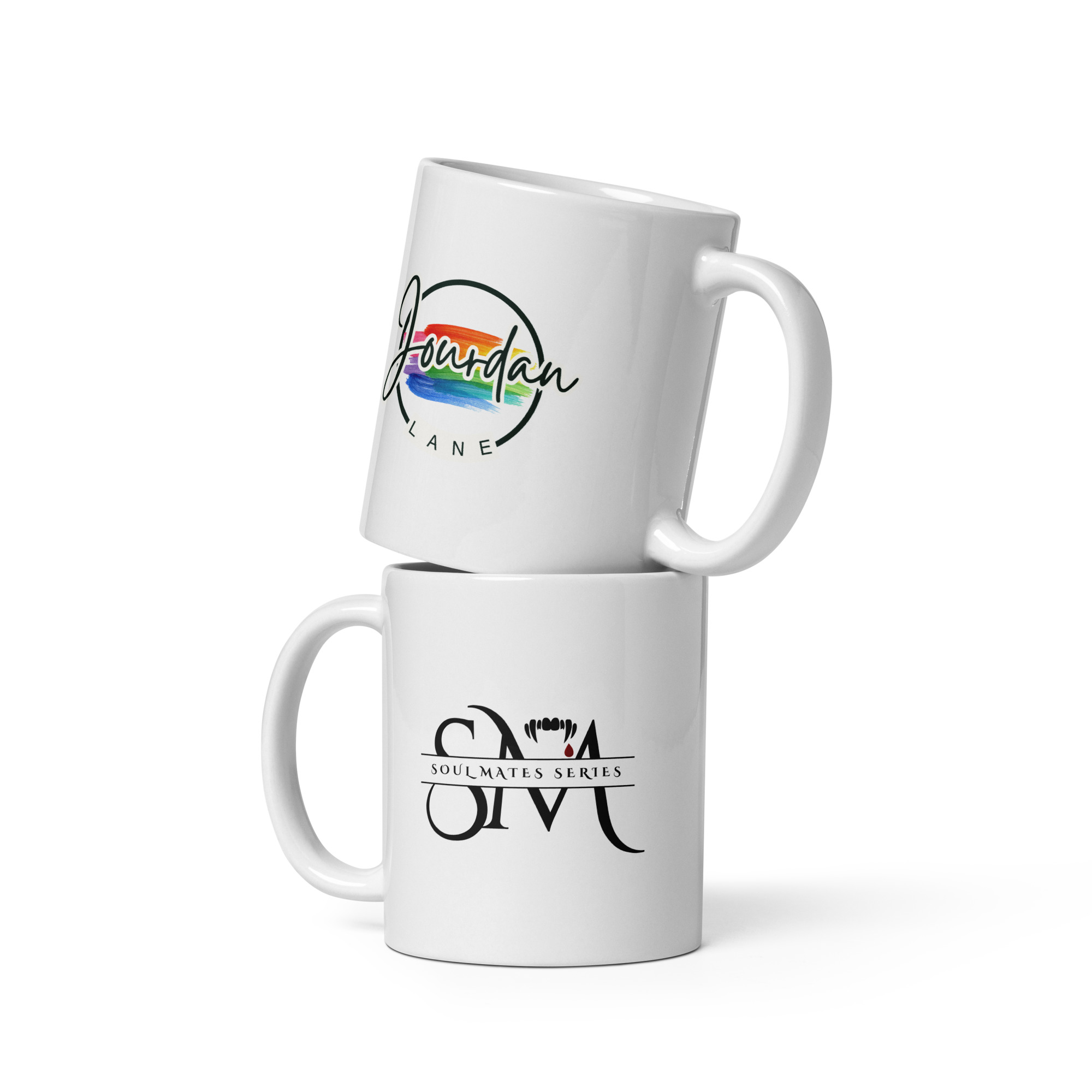 White glossy mug